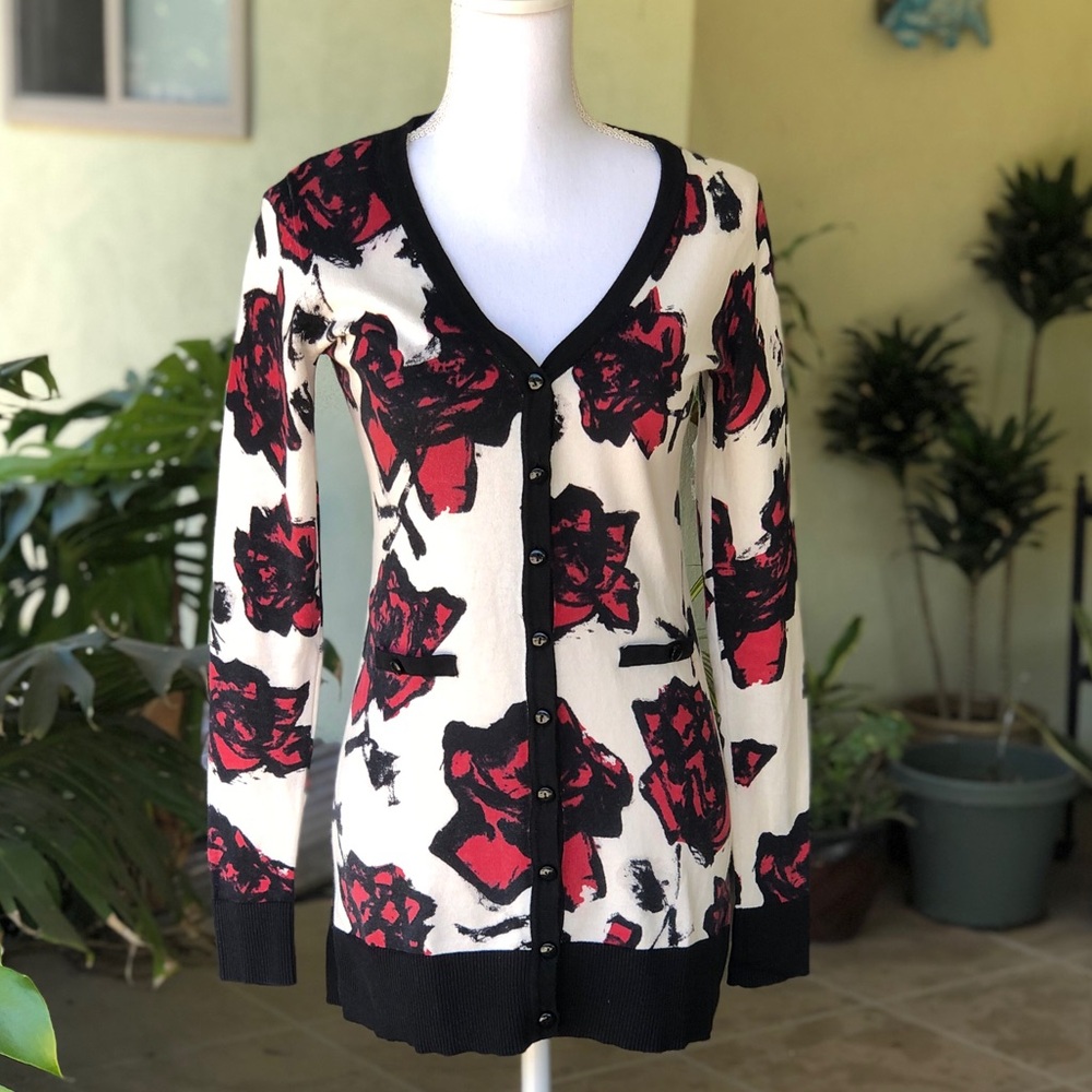 Nordstrom Mac & Jac Floral Cardigan - Size M